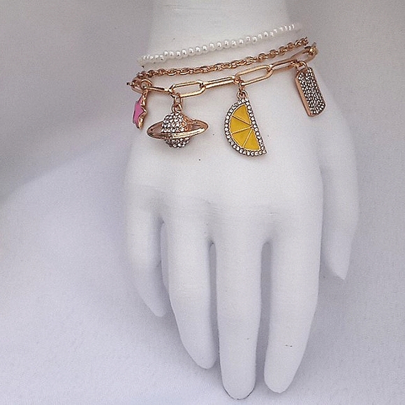 Multi Strand Charm Bracelet - Picture 6 of 7